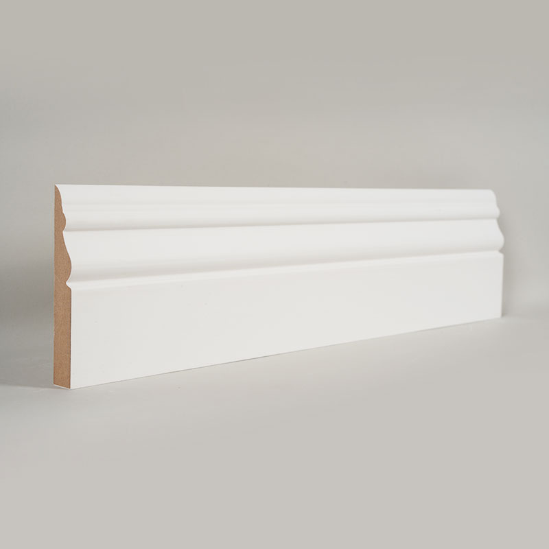 MDF szegélyléc (Filler-alapozott és gyöngyházfehér) 3/5' x 3 7/8'