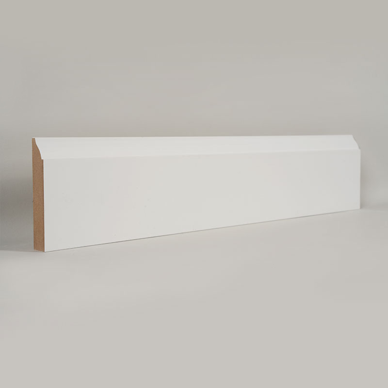 MDF szegélyléc (Filler-alapozott és gyöngyfehér) 3/5' x 3 1/4'