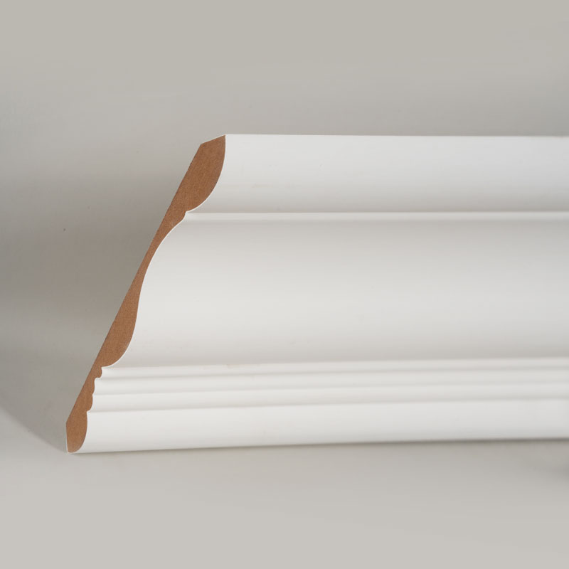 MDF koronaléc (töltőanyaggal alapozott és gyöngyházfehér) 3/5' x 6'
