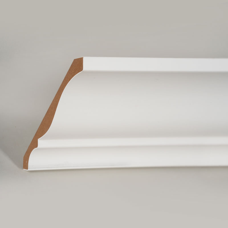MDF koronaléc (töltőanyaggal alapozott és gyöngyházfehér) 3/5' x 5 1/4'
