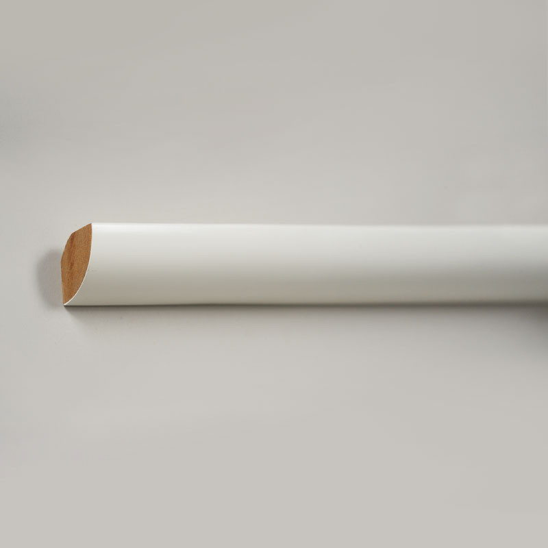 Tömör fa negyed kör alakú öntvény (töltőanyaggal alapozott) - fehér 7/8' x 7/8'