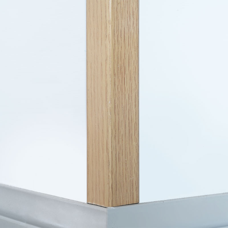 Tömör fa derékszögű (90°) átmeneti csík (vörös tölgy furnérral + festékkel burkolva) - tölgy színe 1 1/2' x 1 1/2'