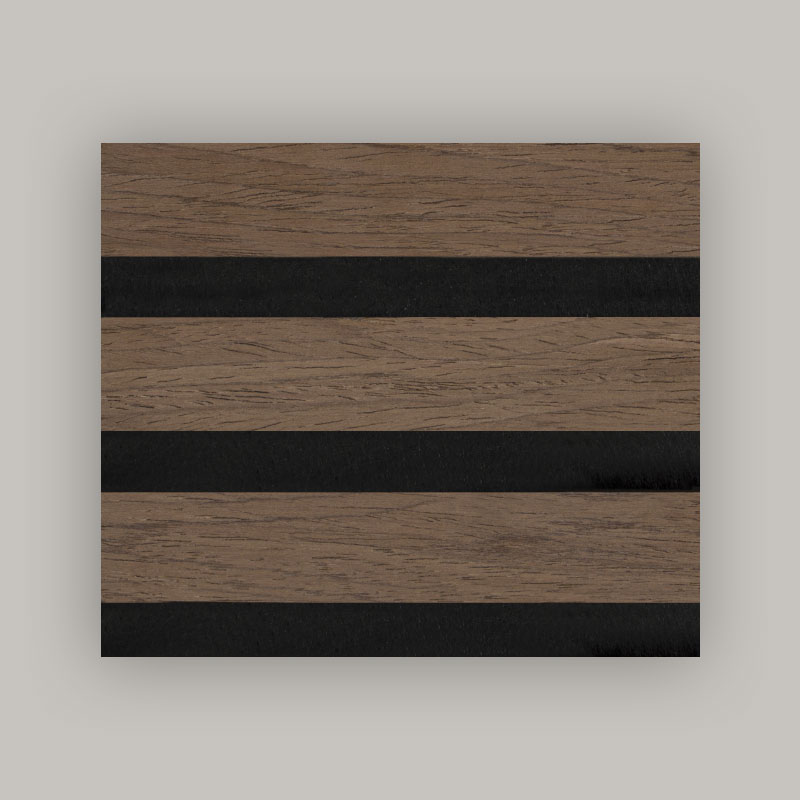 Rács fal/akusztikus falpanel (egyoldalas műszaki fa furnér borítással) - fa erezet színe 2400/2700 mm x 600 mm