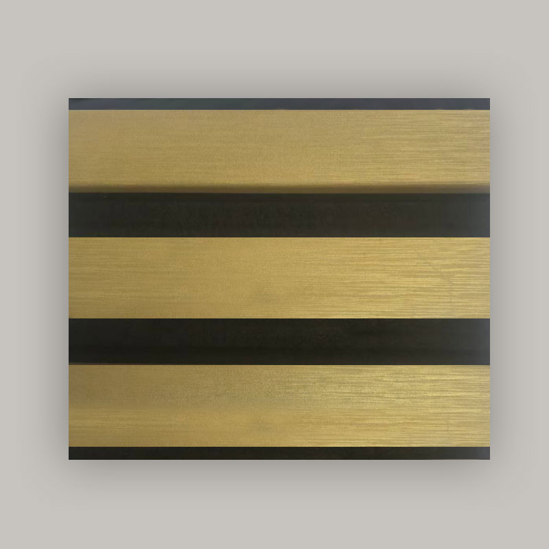 Rács fal/akusztikus falpanel (egyoldalas PVC-bevonattal) - fémes szálcsiszolt szín 2400/2700mm x 600mm