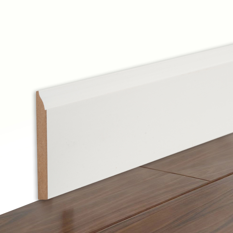MDF szegélyléc (Filler-alapozott és gyöngyfehér) 3/5' x 3 1/4'