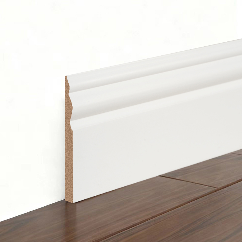 MDF szegélyléc (Filler-alapozott és gyöngyházfehér) 3/5' x 3 7/8'